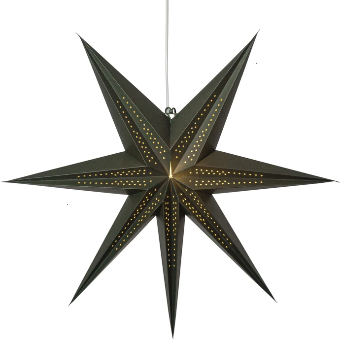 STAR TRADING / Závěsná papírová hvězda Point Dark Green 60 cm