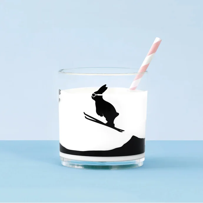 HAM / Plastová sklenice Ski Jumping Rabbit 250 ml