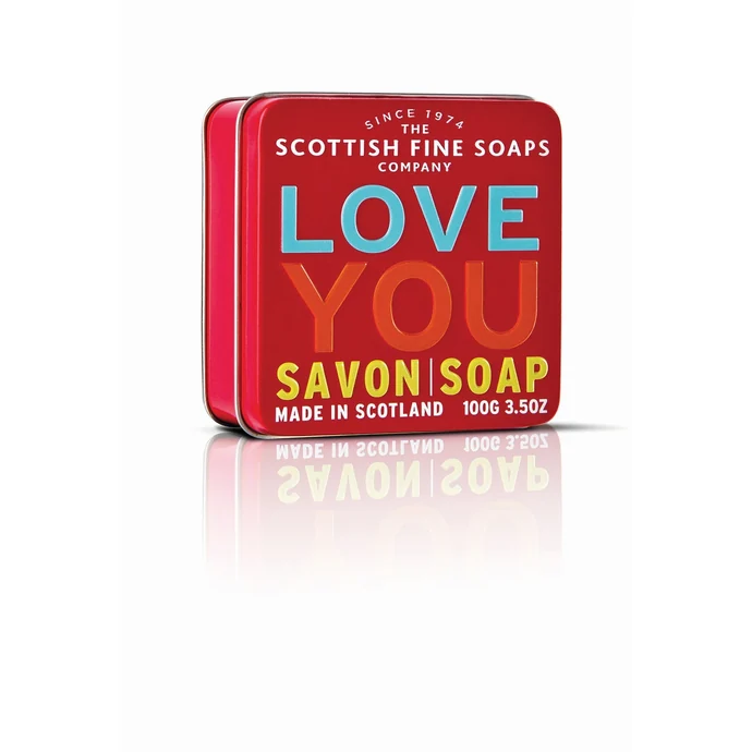 SCOTTISH FINE SOAPS / Mydlo v plechovej krabičke - Milujem Ťa