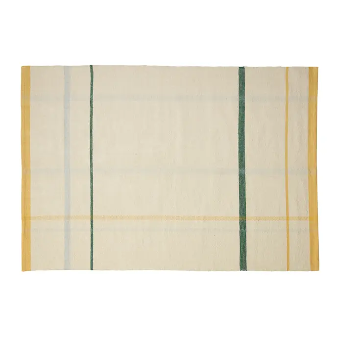 Hübsch / Bavlnený koberec Beige Yellow Green 120×180 cm