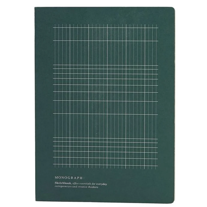 MONOGRAPH / Zápisník Dark Green Geometric