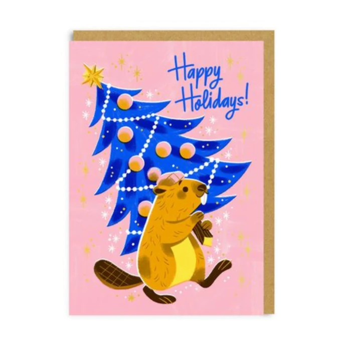 Ohh Deer / Vianočné prianie Happy Holidays Beaver
