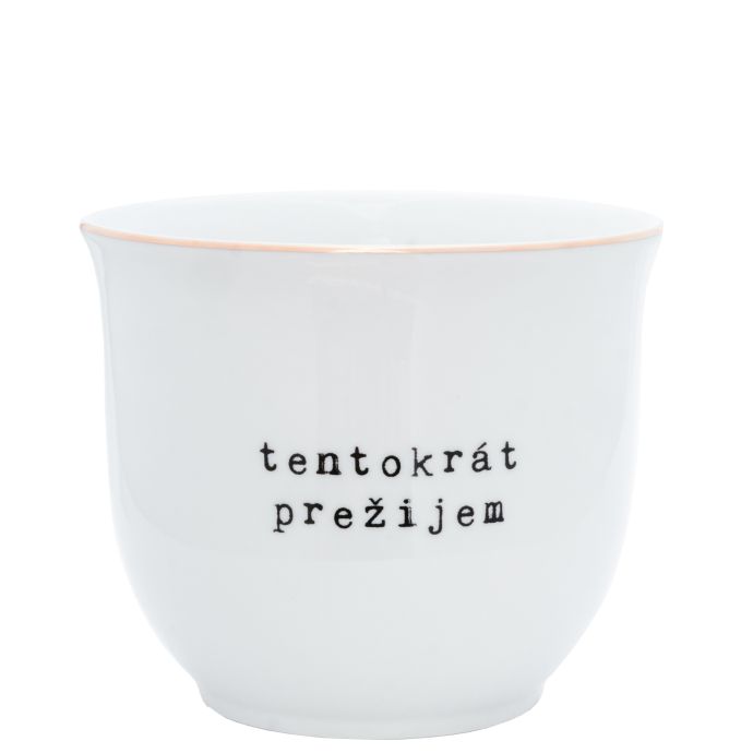 Bella Rose / Porcelánový obal na květináč Tentokrát prežijem 10 cm - SK