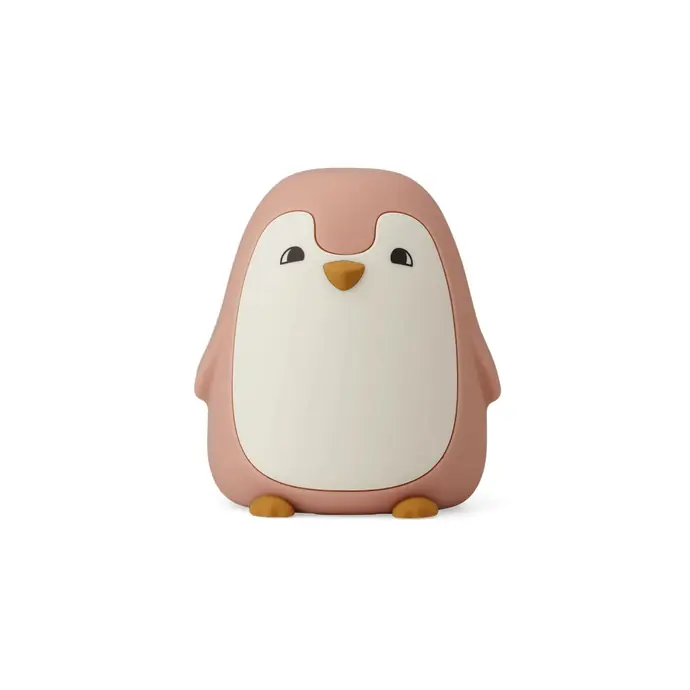 LIEWOOD / Detská nočná lampička Ditlev Penguin Dark Rose