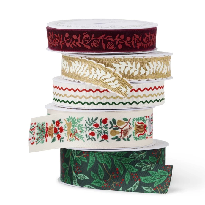 Rifle Paper Co. / Vánoční stuha Willowberry – set 5 ks