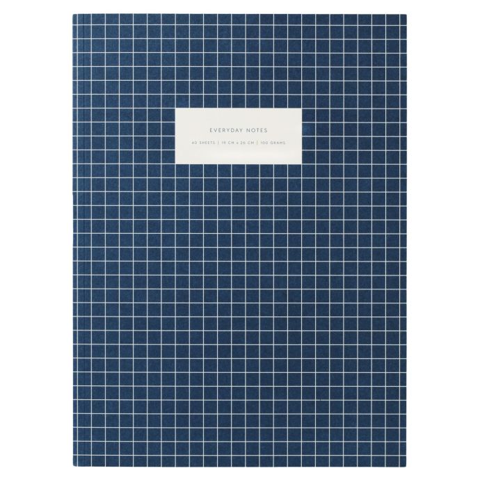 Kartotek Copenhagen / Linajkový zošit Check Brick Dark Blue A4
