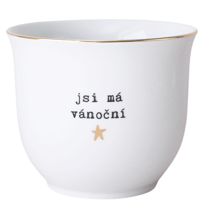 Bella Rose / Porcelánový obal na kvetináč Jsi má vánoční hvězda 13 cm