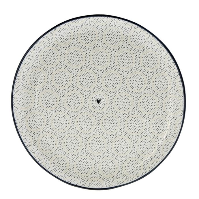 Bastion Collections / Keramický dezertní talíř Double Dots 16 cm