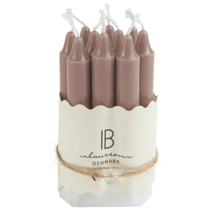 Ib Laursen / Úzká svíčka Malva 10cm - set 10ks