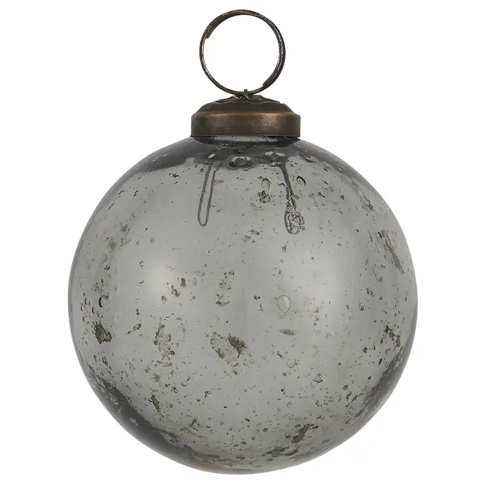 Ib Laursen / Vánoční baňka Pebbled Glass Smoke 8cm