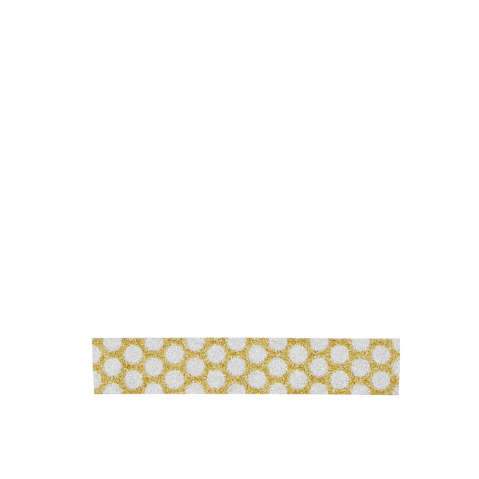 MADAM STOLTZ / Dizajnová samolepiaca páska Glitter gold/silver dots