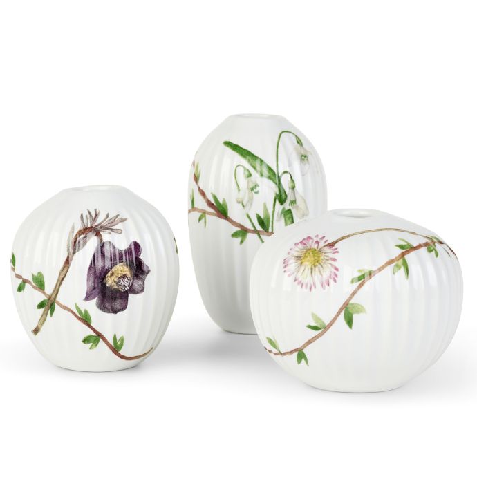 KÄHLER / Darčekové balenie miniváz Hammershøi Spring - set 3 ks