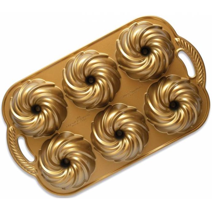 Nordic Ware / Hliníková forma Anniversary Swirl Gold