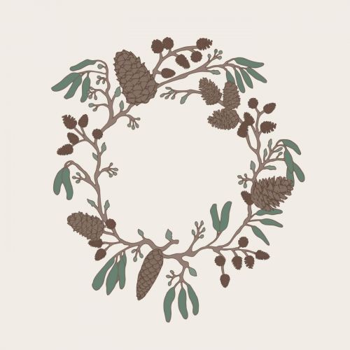 IB LAURSEN / Papírové ubrousky Wreath of Cones