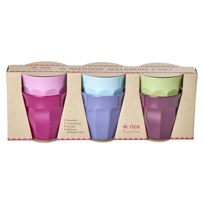rice / Melamínový pohárik Colours 250 ml - set 6 ks