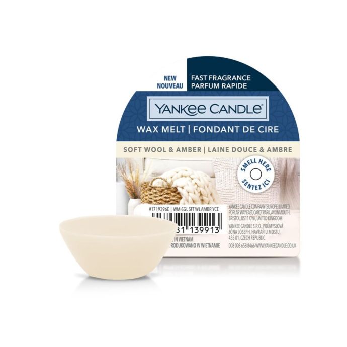 Yankee Candle / Vosk do aromalampy Yankee Candle 22 g - Soft Wool and Amber