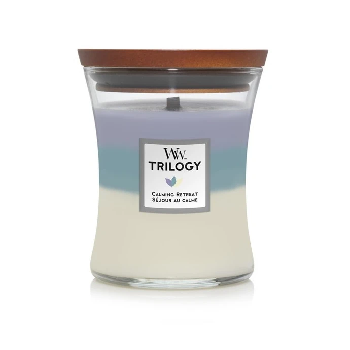 WoodWick / Vonná svíčka WoodWick Trilogy - Calming Retreat 275 g