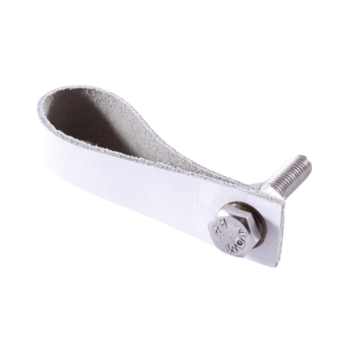 La finesse / Kožená úchytka White 9 cm