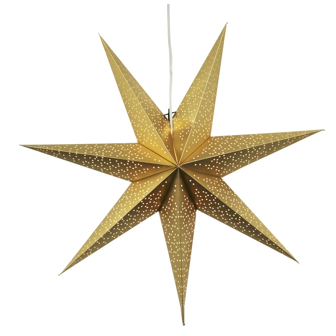 STAR TRADING / Závesná svietiaca hviezda Dot Gold 70 cm