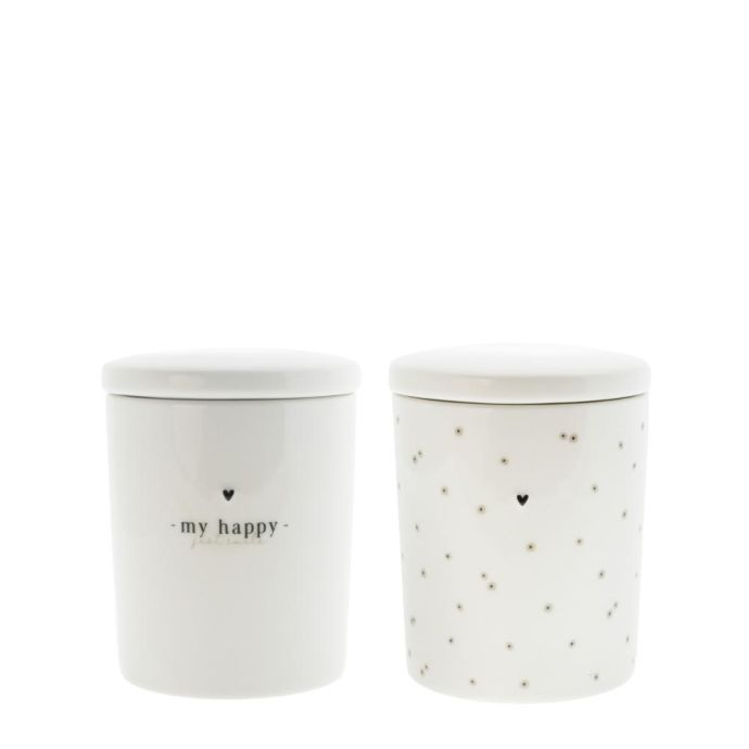 Bastion Collections / Keramická dóza Me Happy/Dots Small White