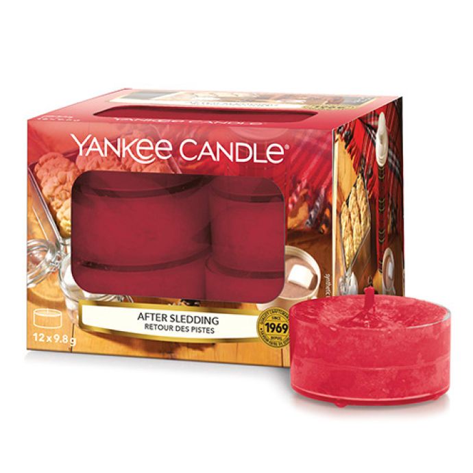 Yankee Candle / Čajové sviečky Yankee Candle 12 ks - After Sledding