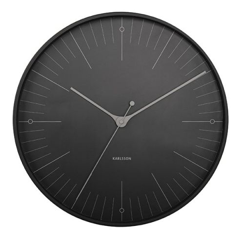Karlsson / Nástěnné hodiny Index Black 40 cm
