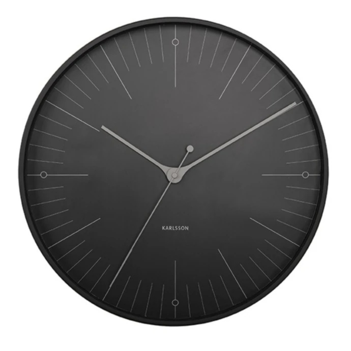 Karlsson / Nástenné hodiny Index Black 40 cm