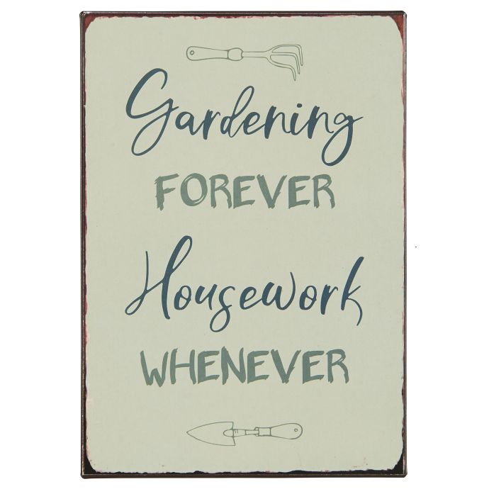IB LAURSEN / Plechová ceduľa Gardening forever