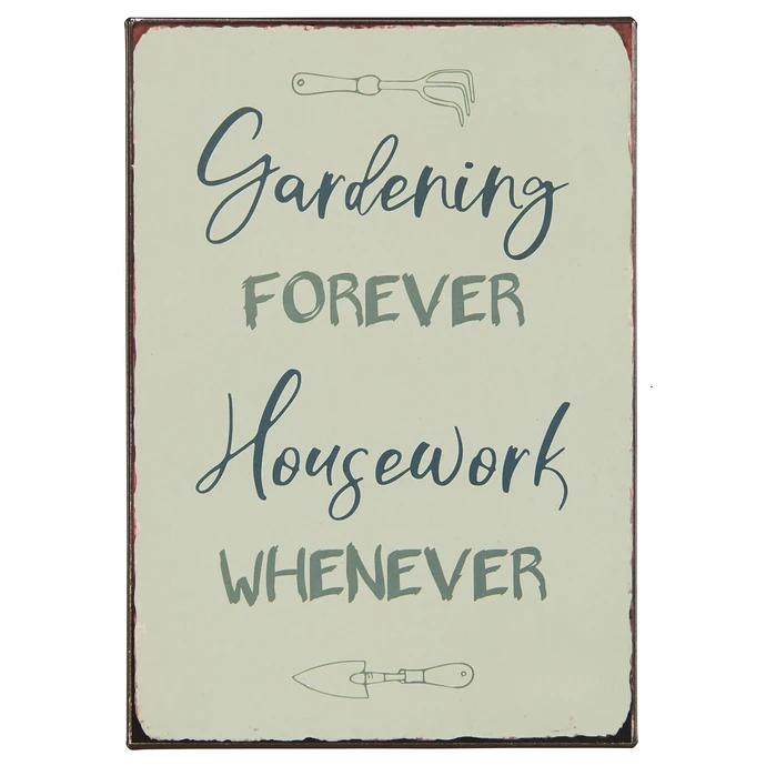 IB LAURSEN / Plechová ceduľa Gardening forever