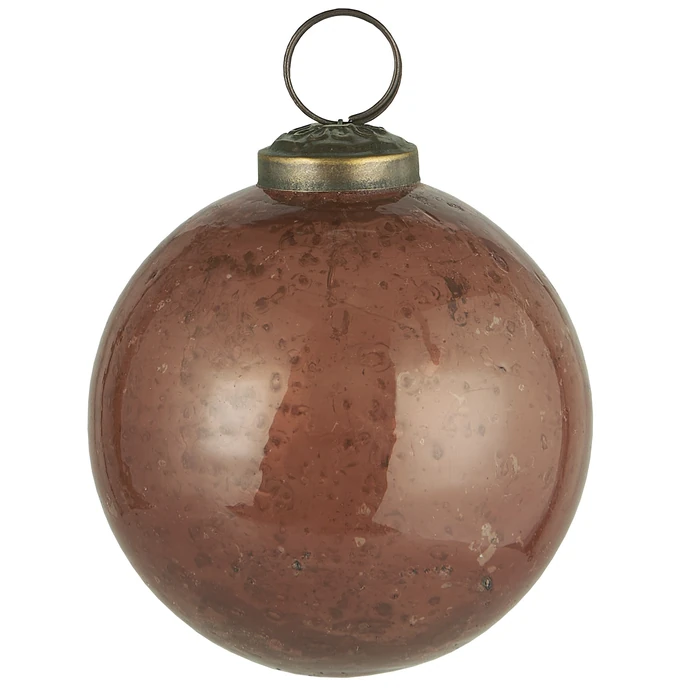 Ib Laursen / Vianočná ozdoba Pebbled Glass Faded Rose 8 cm