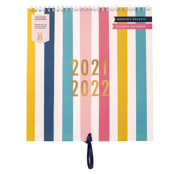 Busy B / Rodinný nástěnný kalendář Stripe 2021/2022