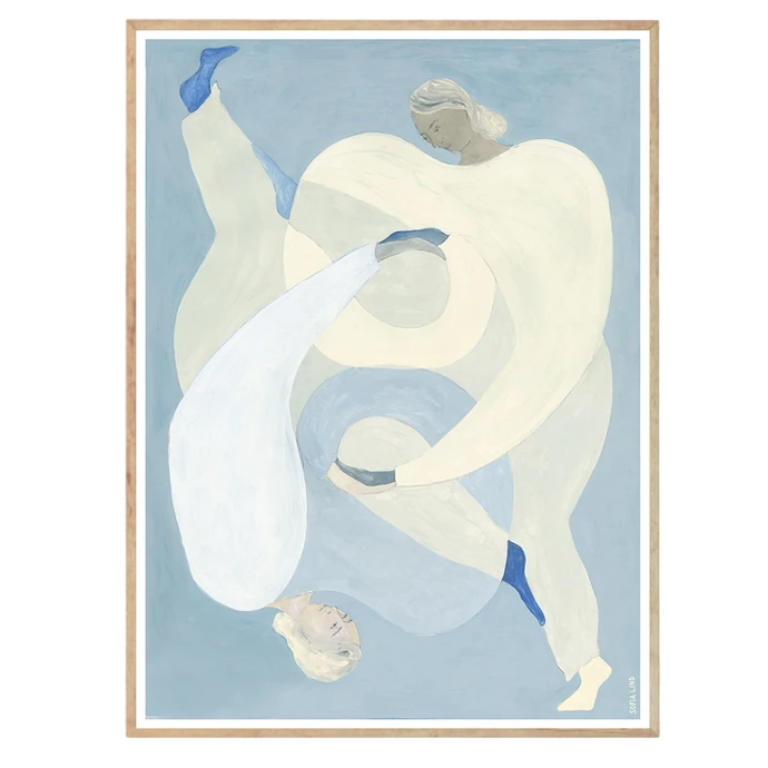 THE POSTER CLUB / Autorský plakát Hold You / Blue by Sofia Lind 50x70 cm