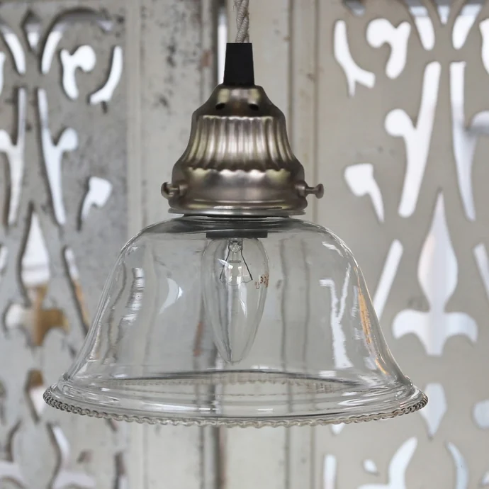 Chic Antique / Stropná lampa Glass Bell