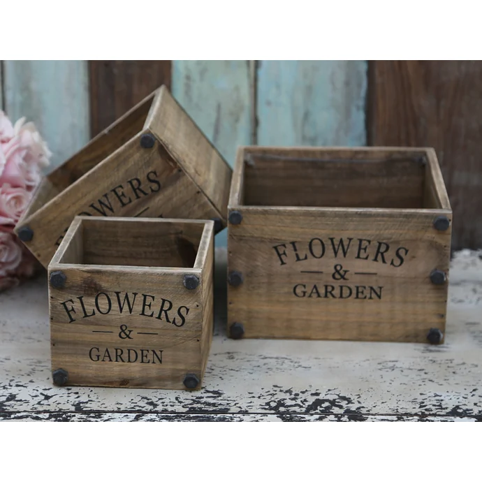 Chic Antique / Dřevěný box Flowers