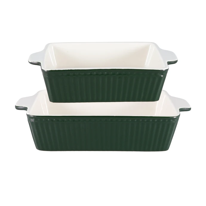 GREEN GATE / Zapekacie misy Alice Pinewood Green – set 2 ks