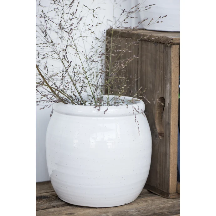 Ib Laursen / Keramický květináč Bocal White 22 cm