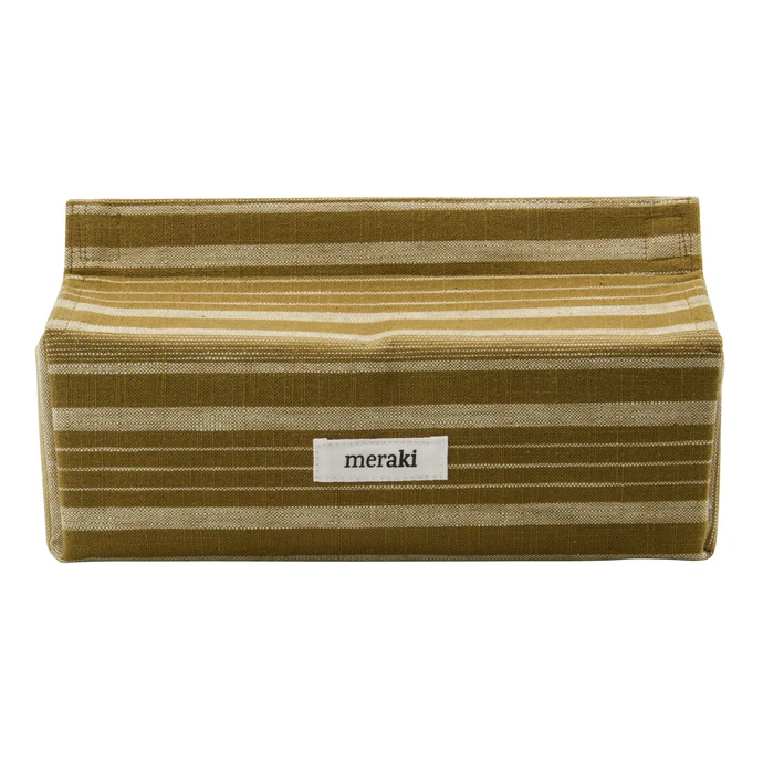 meraki / Bavlnený box na papierové vreckovky Dark Olive