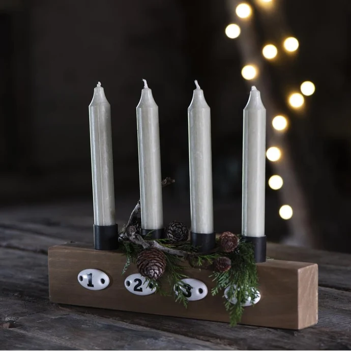 IB LAURSEN / Adventní svícen Wood 4 Candles