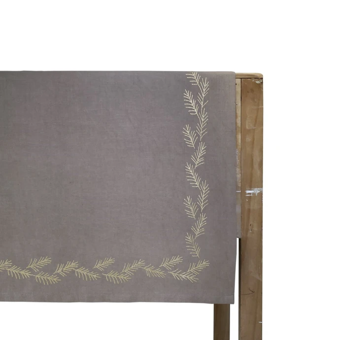 Chic Antique / Bavlnený behúň Gold Print Linen 150×45 cm