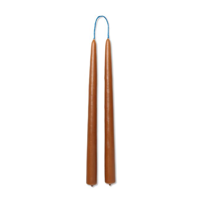 ferm LIVING / Svíčka Dipped Candles Amber - set 2 ks