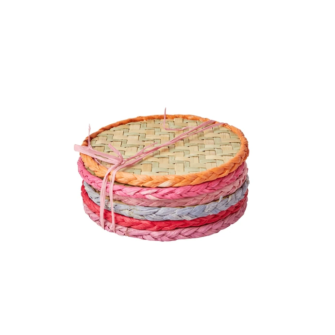 rice / Podtácky Raffia Colors - set 6 ks