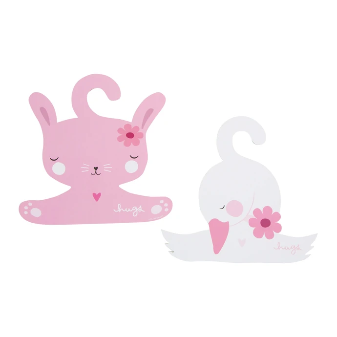 A Little Lovely Company / Dětské ramínko na šaty Bunny & swan - 2 ks