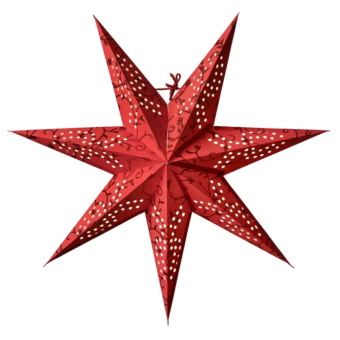 watt & VEKE / Závěsná svítící hvězda Beatrix Red 44cm