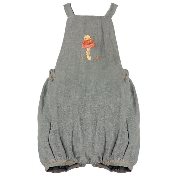 Maileg / Lněný overal pro zajíčky Maileg Petrol Size 5