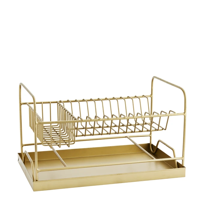 MADAM STOLTZ / Odkapávač na nádobí Gold Dish Rack