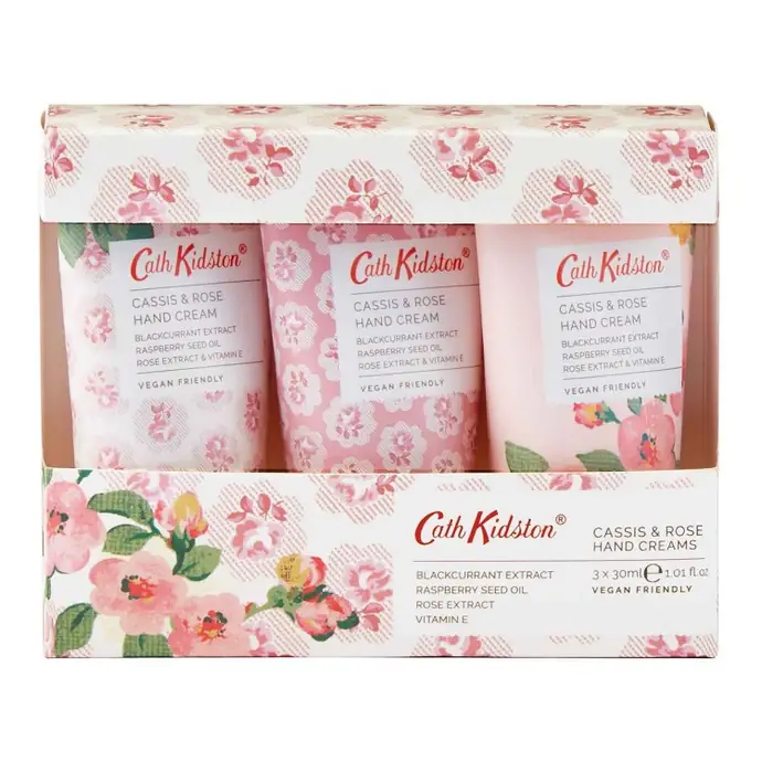 Cath Kidston / Krém na ruky Freston Cassis & Rose - 3x30ml