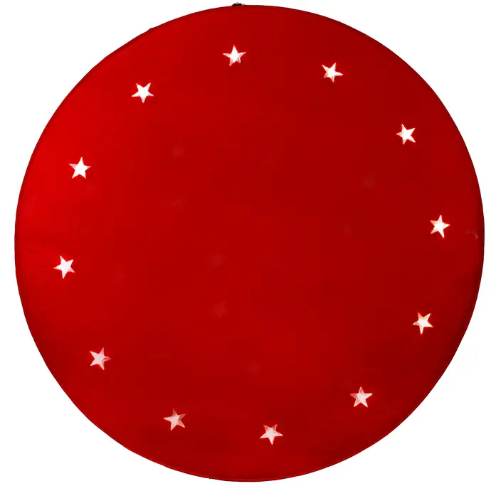 STAR TRADING / Svietiaci koberec pod stromček Stars Red