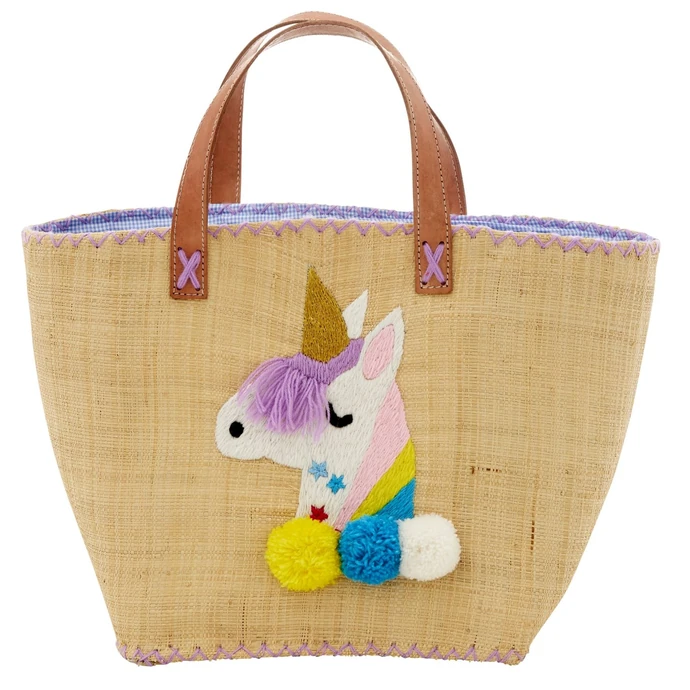 rice / Taška z rafie Unicorn bag