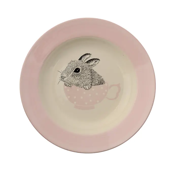 Bloomingville / Polévkový talíř Baby Bunny Nude 25 cm