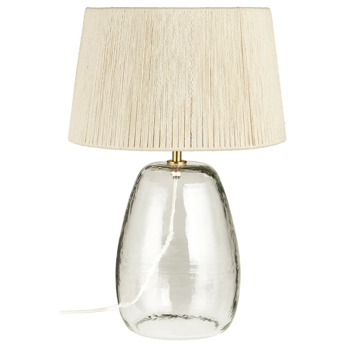 Ib Laursen / Stolní lampa Congo Clear Glass/Cream Jute